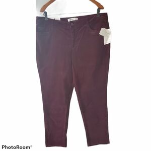 Croft & Barrow Purple Stretch Fine Corduroy Pants